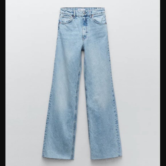 Zara Denim - ZARA WIDE LEG  HI RISE JEANS  US - 8